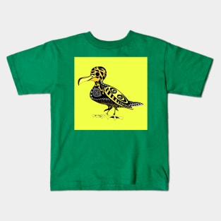 gold seagull mayan pattern ecopop Kids T-Shirt